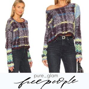 Free People Emerson Pullover Plaid Sweater Medium